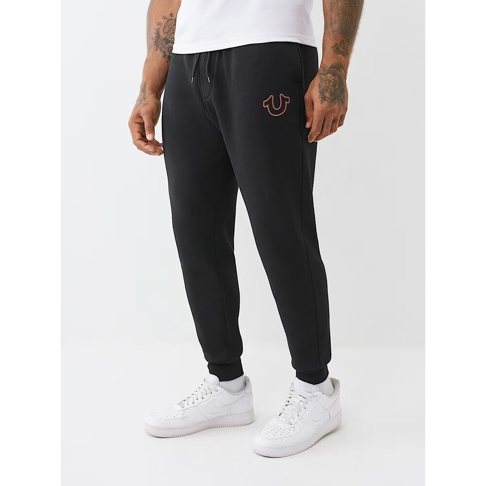 NEW True Religion Mens Black Jogger Pants Black XXL Horseshoe